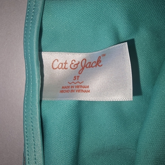 Cat & Jack Swim Bottom‎ Toddler Girl 5T Mermaid Teal Aqua Green Briefs - Picture 3 of 4